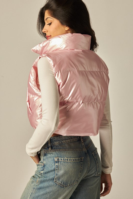 Pretty in Pink Puffer Vest