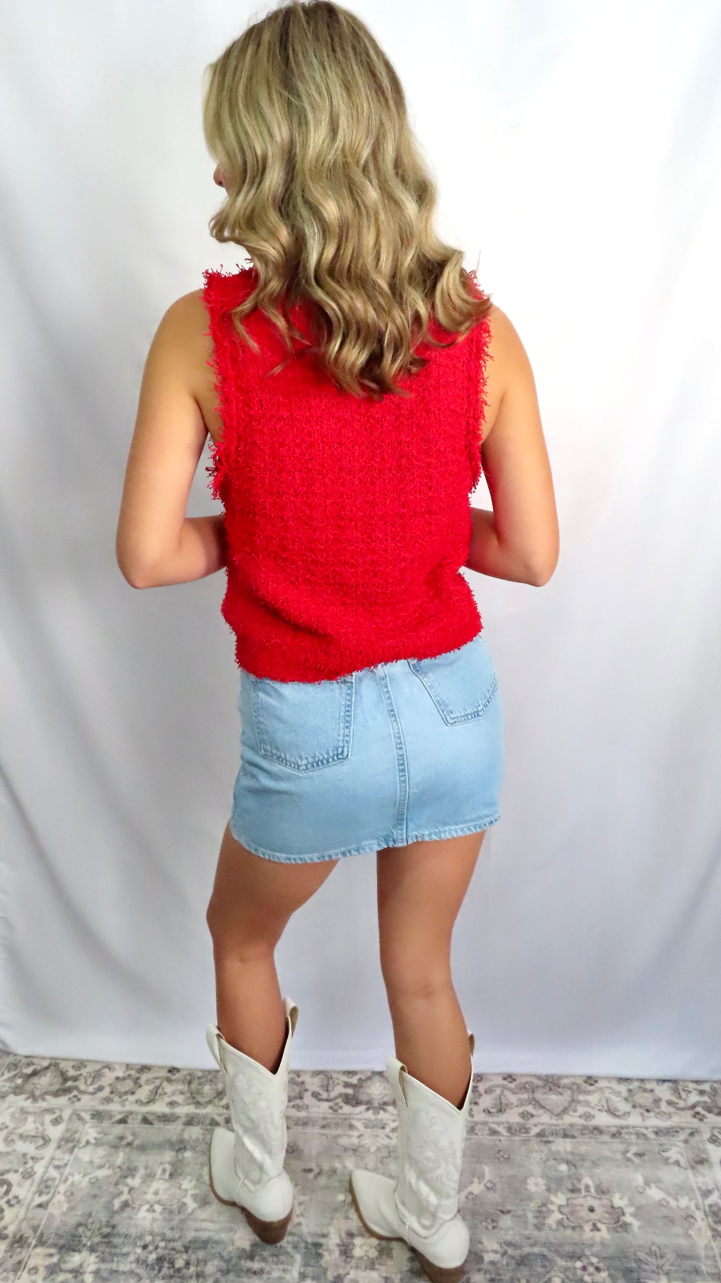 Tweed Rouge Top