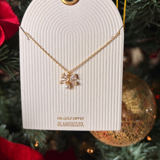 Butterfly Pearl Necklace