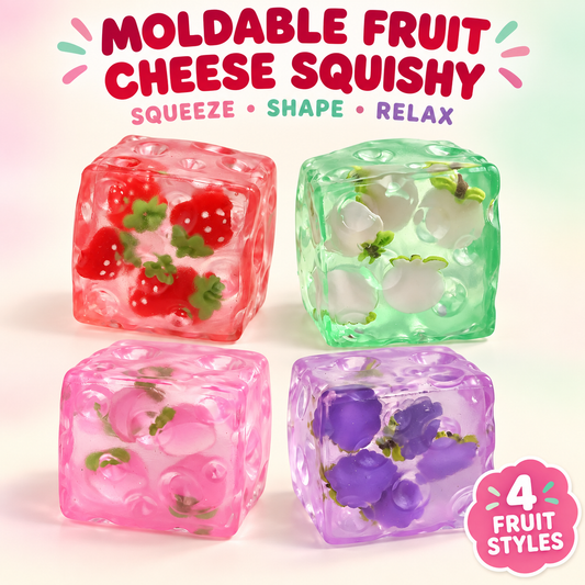 Cute Fruit Cheese Squishy Stress Relief Toy