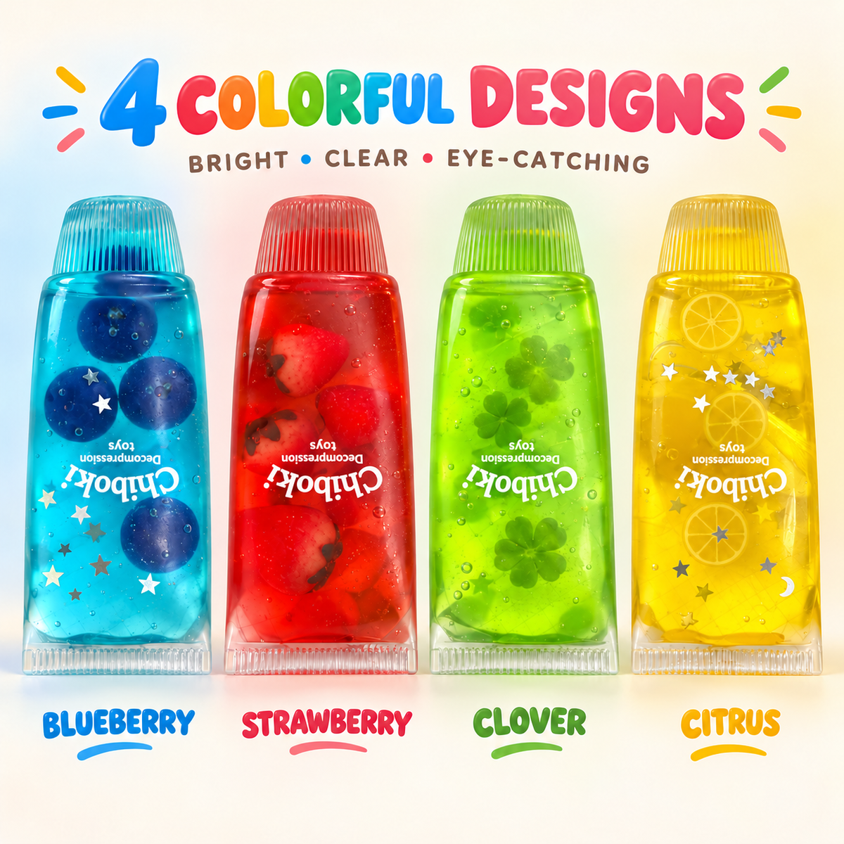 Assorted Fruit & Clover Toothpaste Slow Rising Squishy Toy