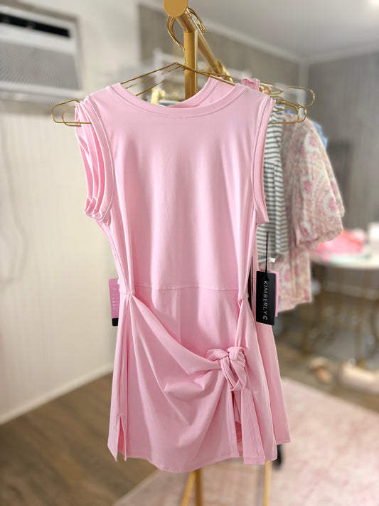 Pink Aline Wrap Dress